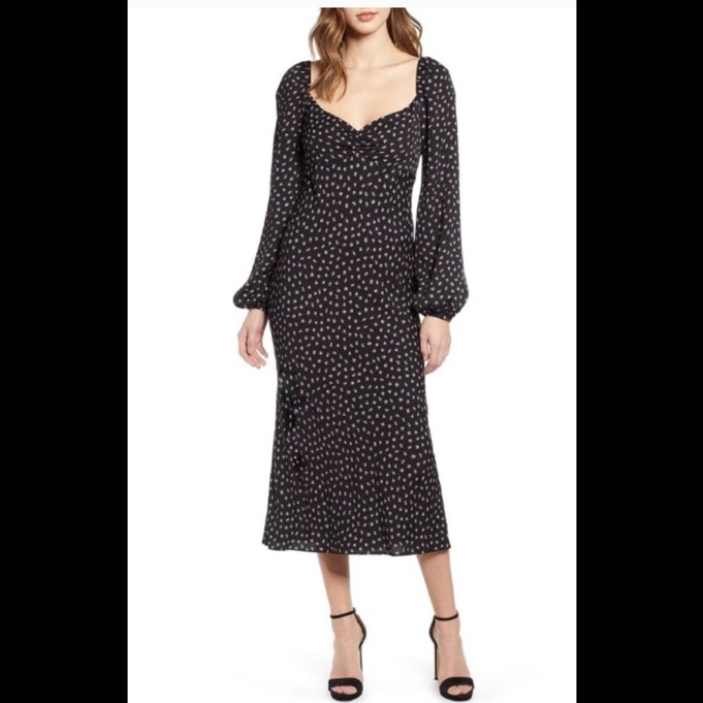 AFRM Trixie ballon sleeve maxi dress